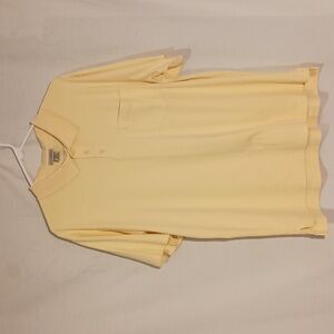 LL Bean Pima Cotton Yellow  Mens Polo Shirt